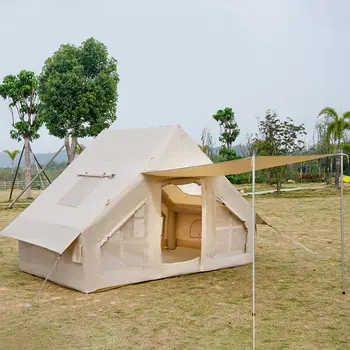 WOQI Надувная палатка для кемпинга Простая установка 4 сезона Водонепроницаемая ветрозащитная палатка для надувания на открытом воздухе