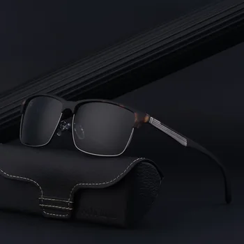 Роскошные Квадратные Винтажные Поляризованные солнцезащитные очки Для мужчин, женщин, для путешествий, для вождения, Солнцезащитные очки с антибликовым покрытием, Мужские Нейлоновые линзы, очки