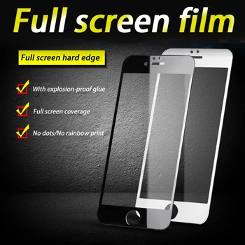 3 шт. Изогнутое Защитное стекло с полным покрытием Для iPhone 7 8 6S Plus, Закаленная Защитная пленка для экрана iPhone 8 7 6 SE 2020, Стеклянная пленка