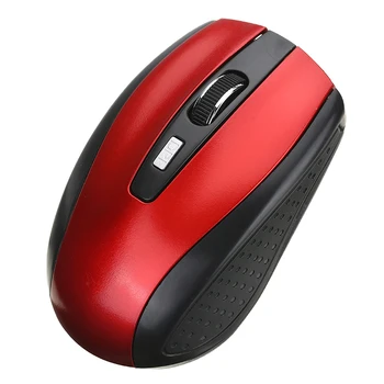 Беспроводная мышь 2,4 ГГц, красная/синяя/черная/Серебристая, 4 кнопки, Оптические мыши С USB-приемником Для ПК, Аксессуары для ноутбуков