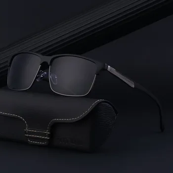 Роскошные Квадратные Винтажные Поляризованные солнцезащитные очки Для мужчин, женщин, для путешествий, для вождения, Солнцезащитные очки с антибликовым покрытием, Мужские Нейлоновые линзы, очки