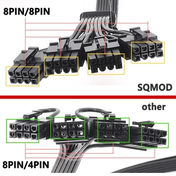 Удлинитель графической карты GPU Шнур питания PCIE5.0 с расширением от 16 контактов до 4x8 контактов