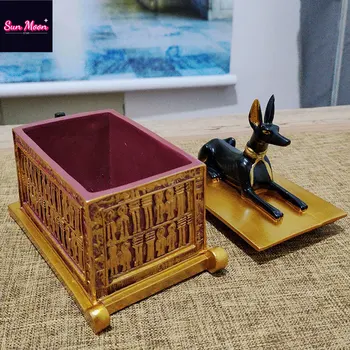 Египетские ретро Креативные высококачественные ювелирные изделия в коробках, Изысканная коробка для хранения ювелирных изделий, Праздничные подарки, Органайзер для макияжа