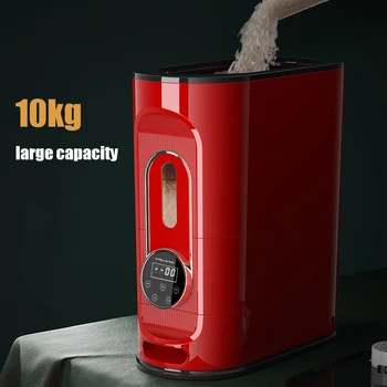Интеллектуальное электрическое ведро для хранения бочек с рисом весом 10 кг, герметичный влагостойкий Контейнер для домашнего хранения с автоматическим синхронизацией, большой емкости