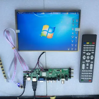 Комплект для B156XW04 V1/B156XW04 V6 пульт дистанционного управления DVB-T2 WLED TV LVDS USB AV сигнал 40pin VGA LED HDMI 1366X768 плата цифрового контроллера