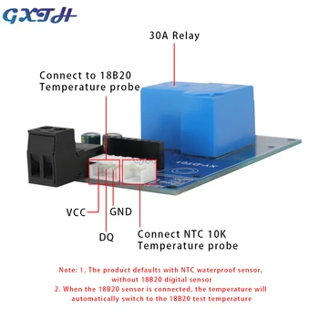 Цифровой термостат рельсового типа, высокоточный Модуль регулятора температуры с цифровым дисплеем, реле охлаждения и отопления 30A